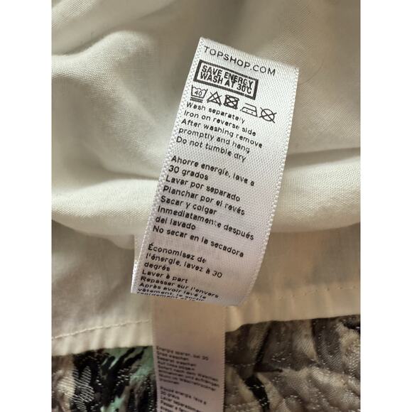 Topshop Women's 6 Retro Formal Jacquard Floral Bow Mini Dress Party Homecoming - Picture 7 of 13